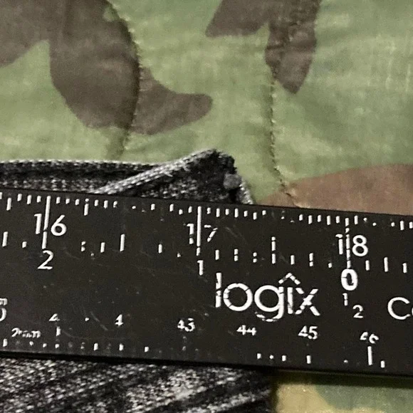 5ive Jungle black baggy jean shorts embroidered vtg y2k men's 34/14.5 - Picture 6 of 8